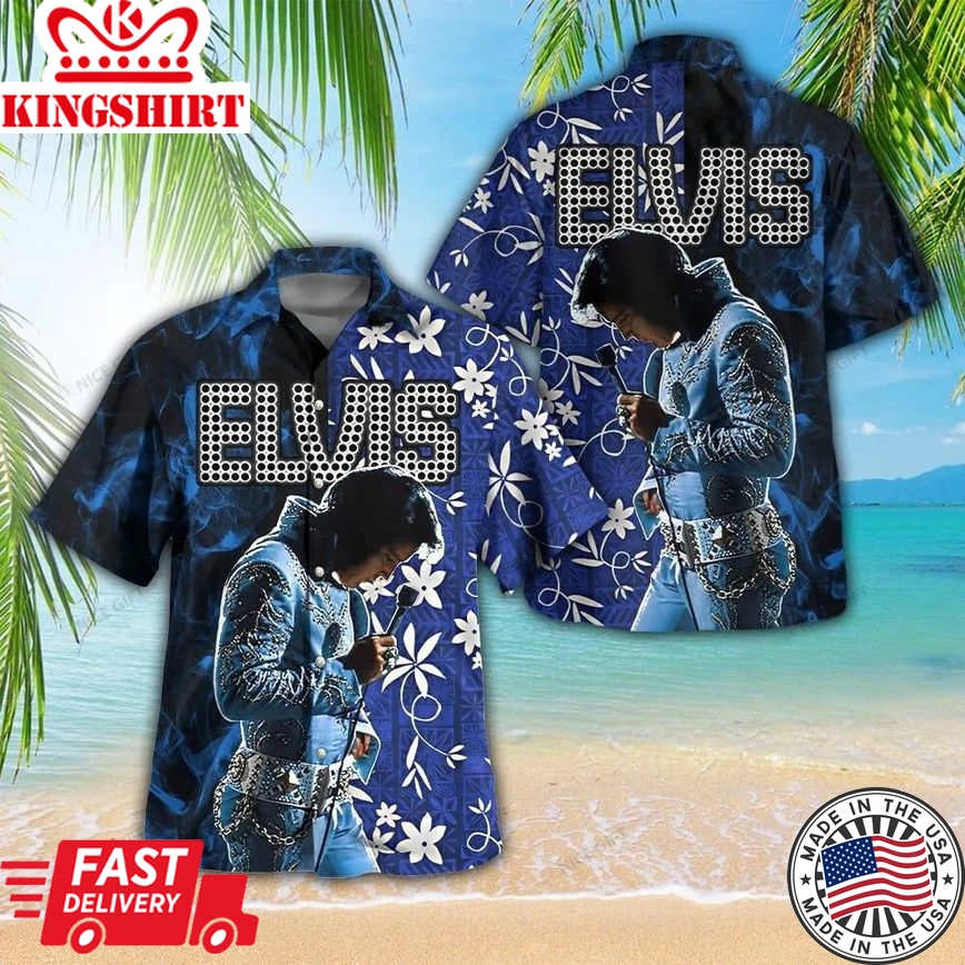 Authentic Elvis Presley Tropical Hawaiian 3D Design Shirt