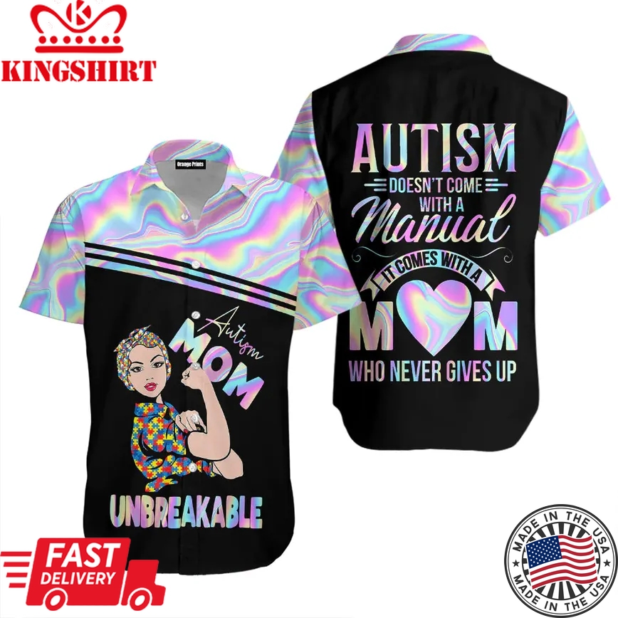 Autism Comes With A Mom Trendy Hawaiian Shirt