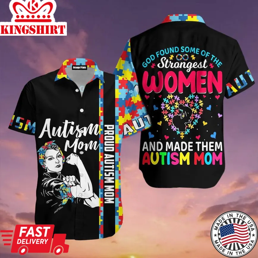 Autism Stronger Mom Trendy Hawaiian Shirt For