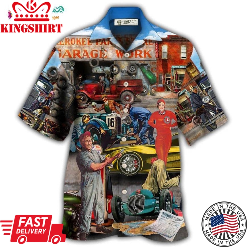 Auto Mechanic Retro Car Hawaiian Shirt