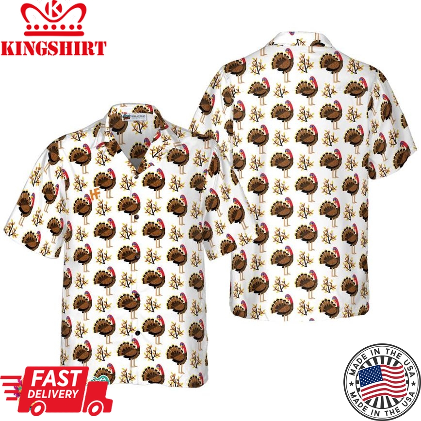 Autumn Cute Turkey Birds Hawaiian Shirt