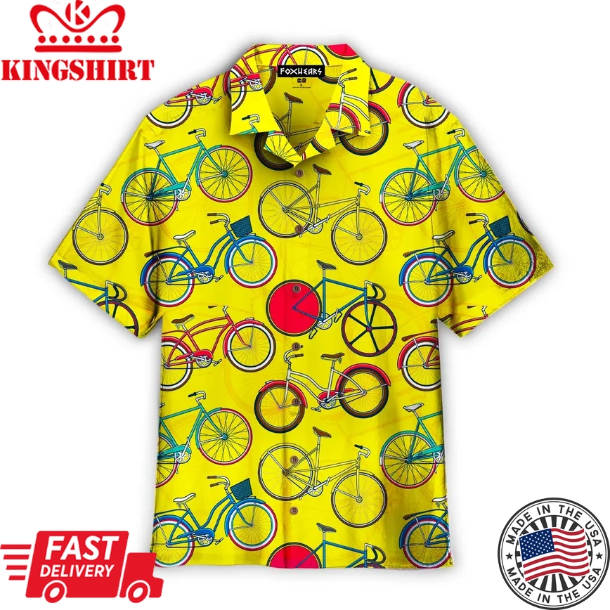 Awesome Bicycle On Summer Trendy Hawaiian Shirt