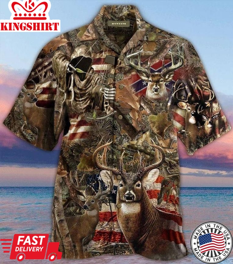 Awesome Deer Hunting Trendy Hawaiian Shirt