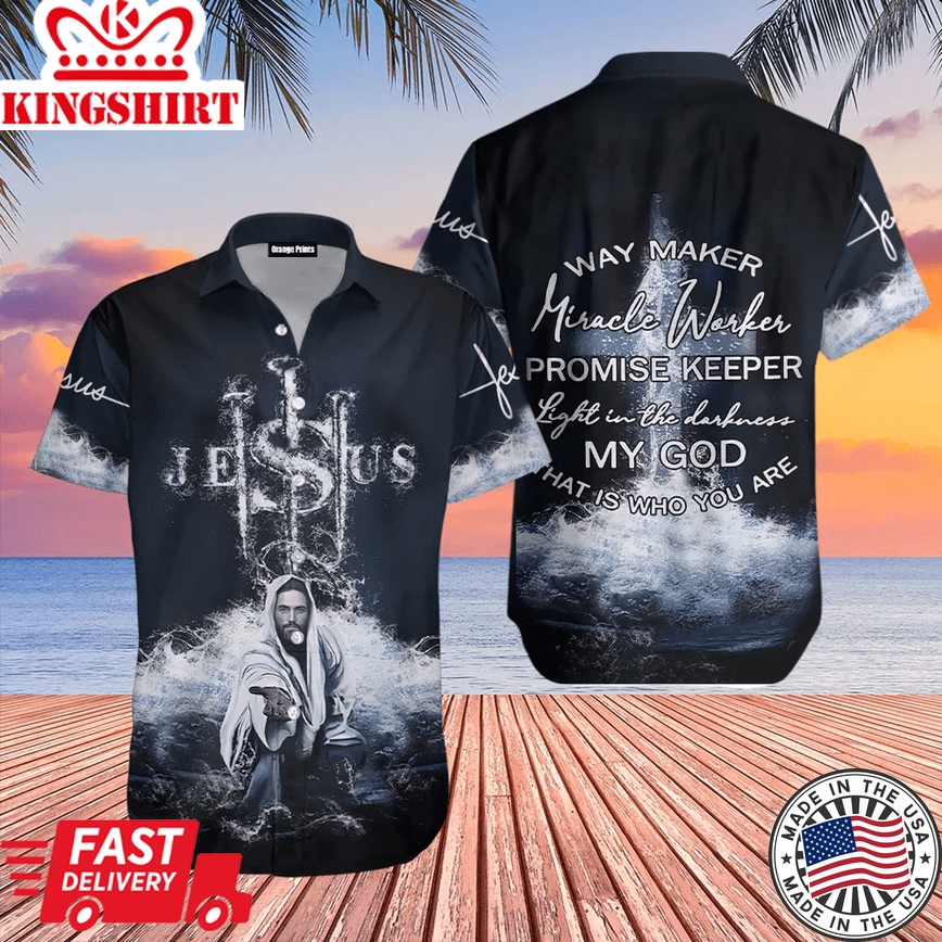 Awesome Easter Jesus Way Maker Aloha Trendy Hawaiian Shirts For Men And Women