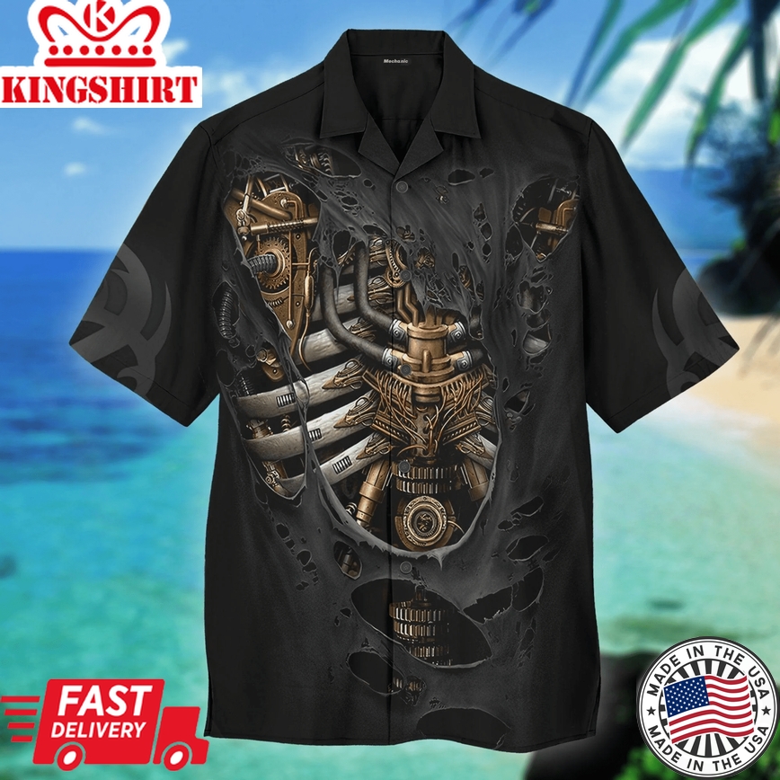 Awesome Mechanic Inside Body Trendy Hawaiian Shirt