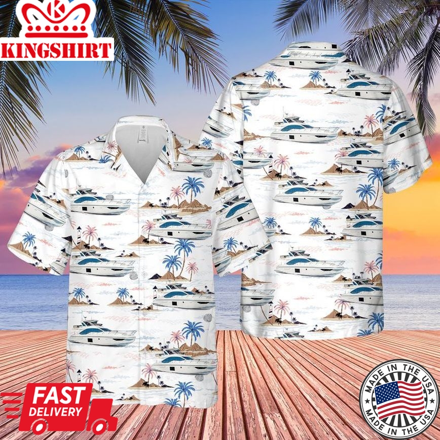 Azimut Yacht Usa Trendy Hawaiian Shirt