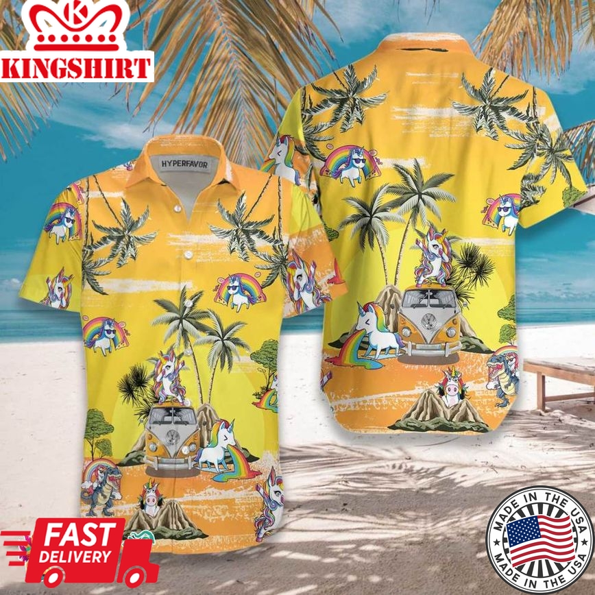 Baby Unicorn Summer Time Unicorn Hawaiian Shirt, Stylish Unicorn Shirts For Men And Women