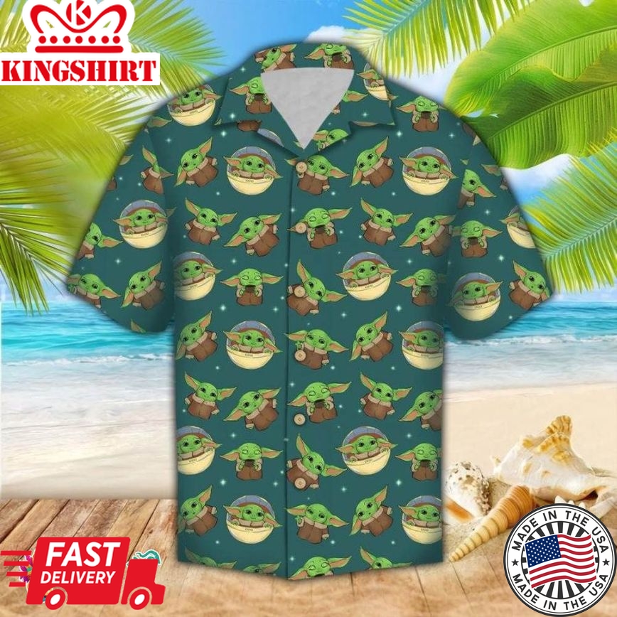 Baby Yoda Aloha Shirt For Summer - Add Some Star Wars Magic To Your Vacation Wardrobe