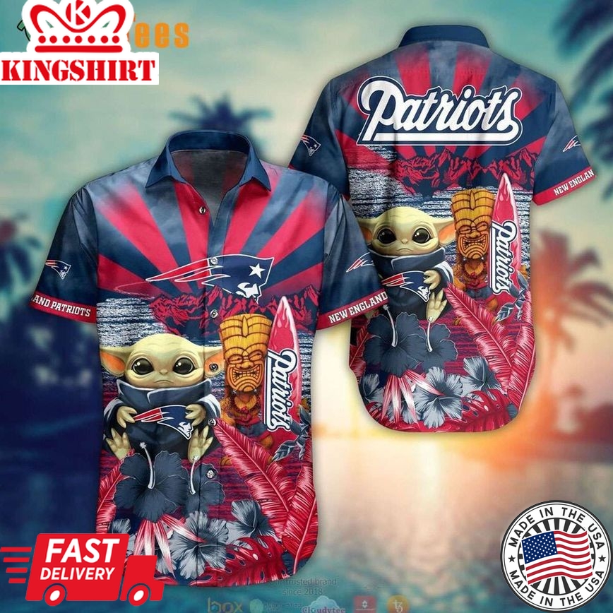 Baby Yoda Patriots Trendy Hawaiian Shirt Patriots Gift Perfect Gifts For Your Loved Ones