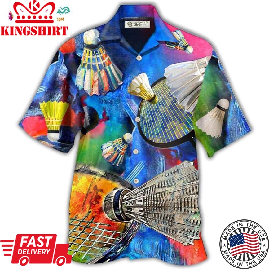 Badminton Style Colorful Hawaiian Shirt