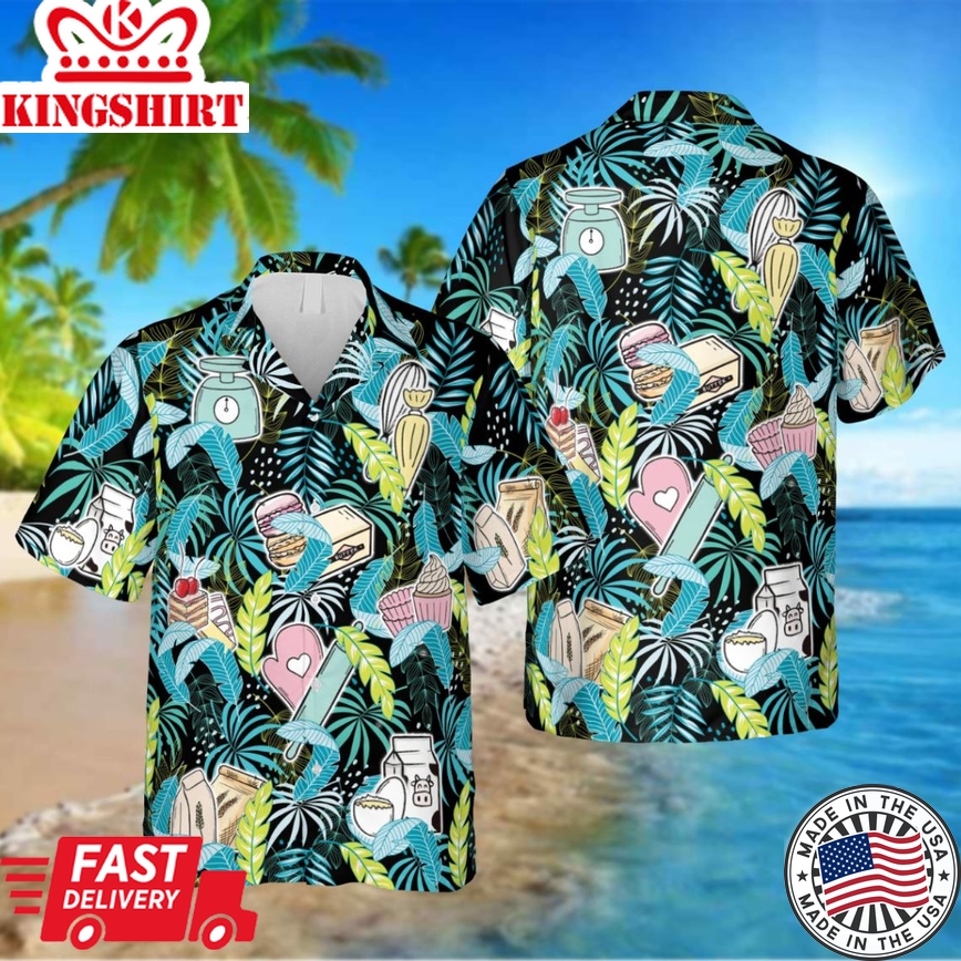 Baker Blue And Black Hawaii Shirt, Reyn Spooner Shirt