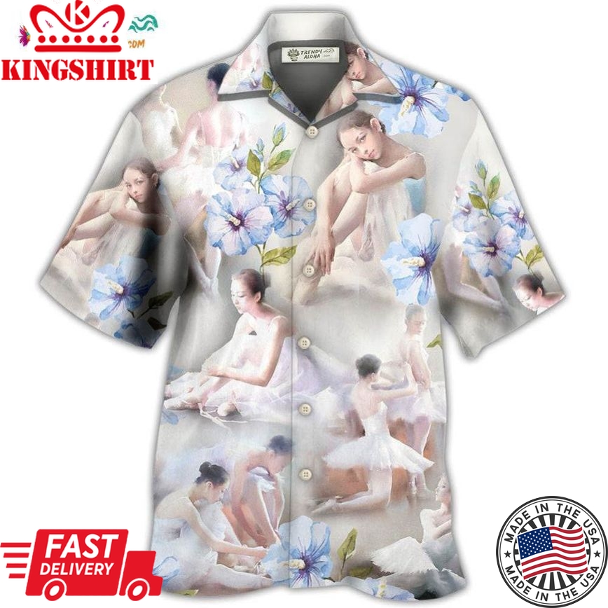 Ballet Dance Floral Hawaiian Shirt