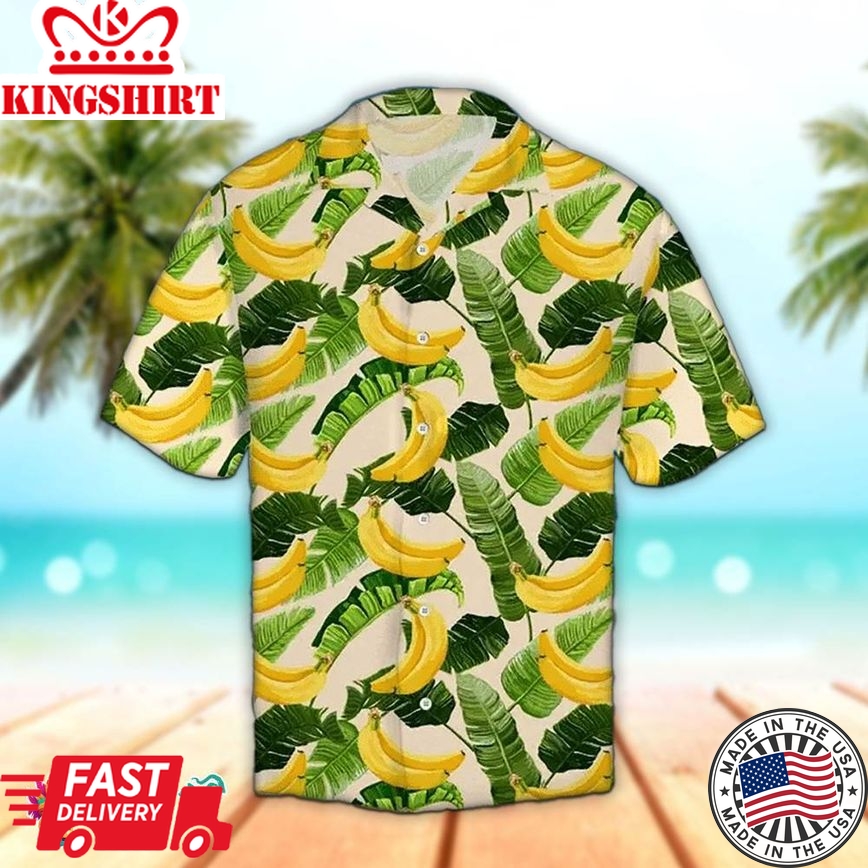 Banana Hawaiian Shirt Banana Pattern Aloha Shirt Hawaiian Aloha Beach Shirt