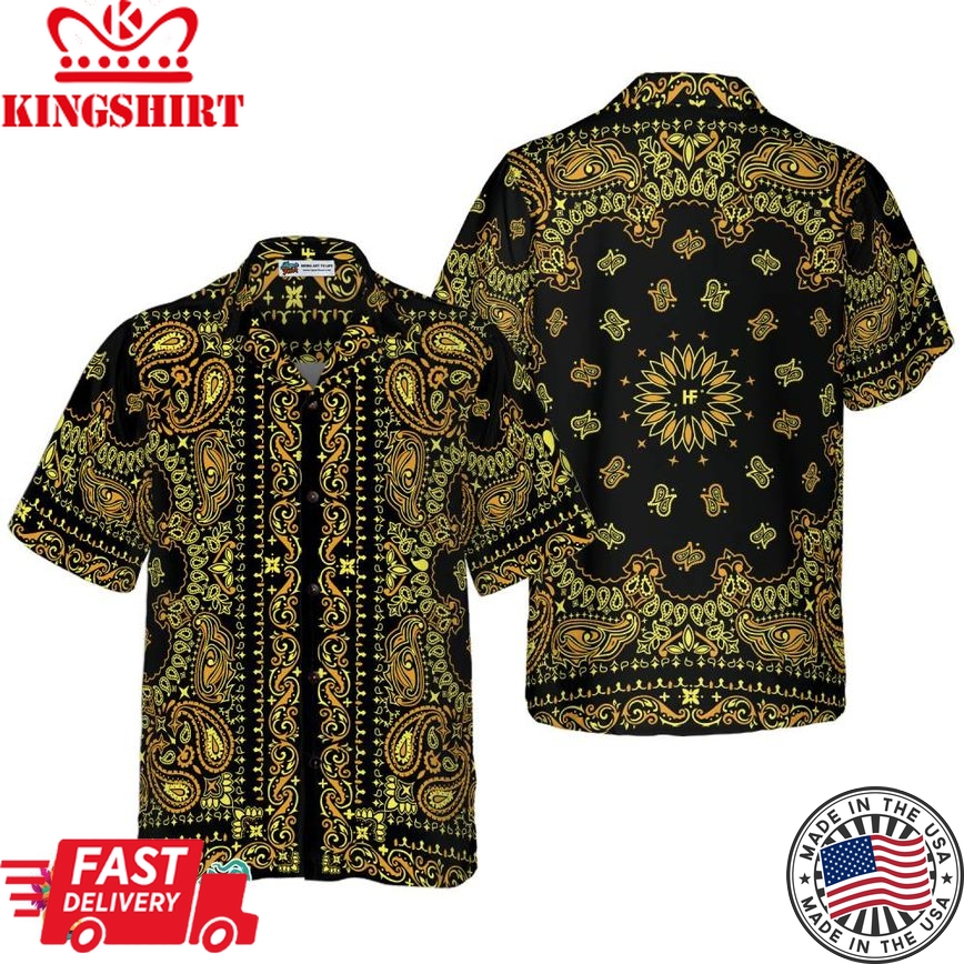 Bandana Royalty Pattern Hawaiian Shirt