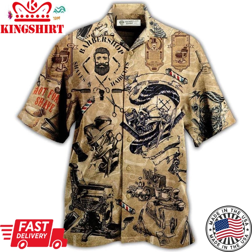 Barber Shop Vintage Style Hawaiian Shirt