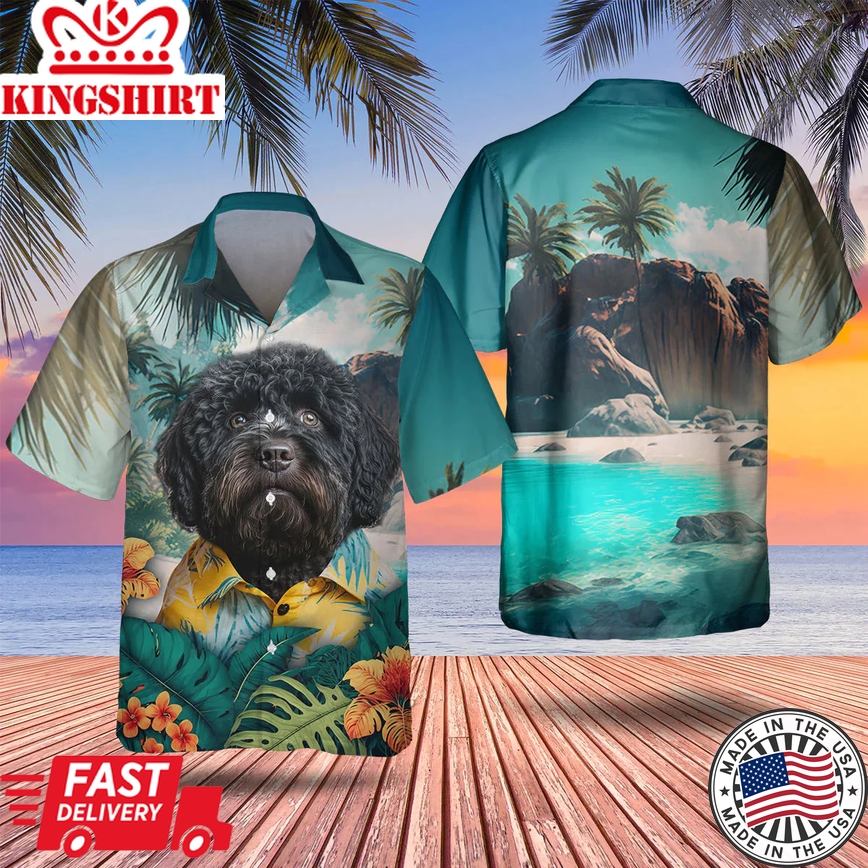 Barbet 3D All Over Printed Trendy Hawaiian Shirt, Dog Trendy Hawaiian Shirt, Men's Hawaii Shirt