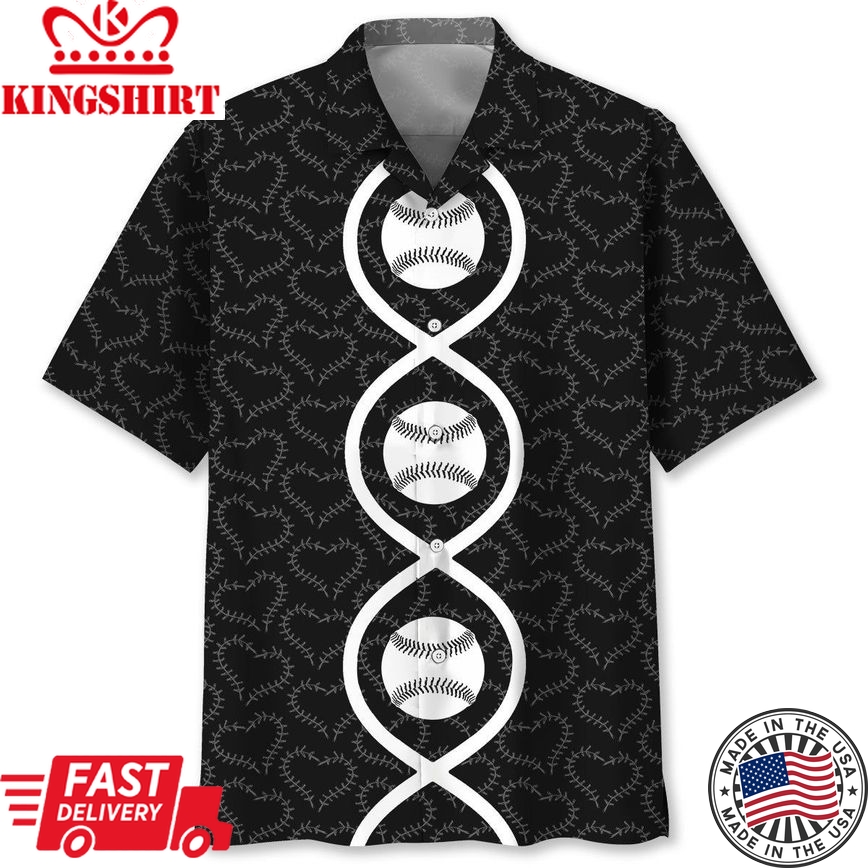 Baseball Dna Trendy Hawaiian Shirt