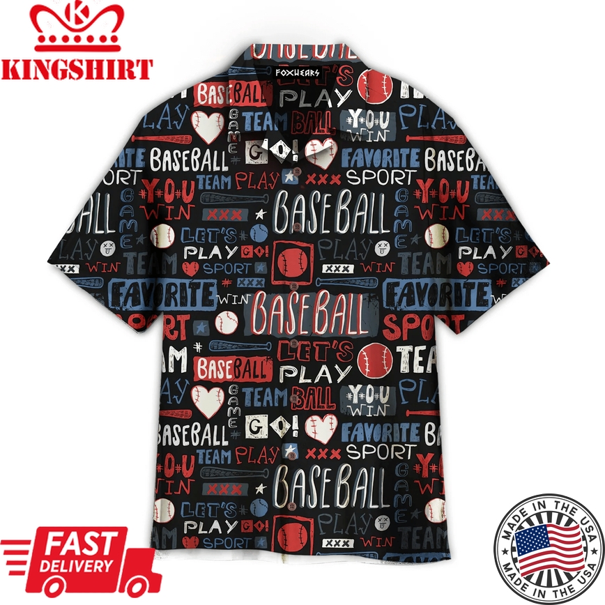 Baseball Lets Play Trendy Hawaiian Shirt For Aloha Gift Shirt