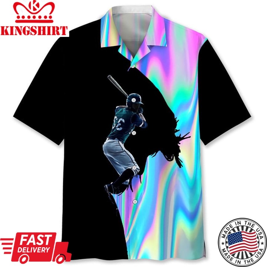 Baseball Liquid Metal Hawaii Shirt