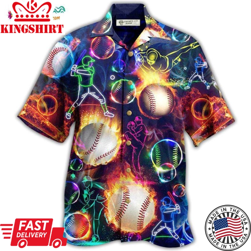 Baseball The Others Chase My Ball Funny Fire Hawaiian Shirt