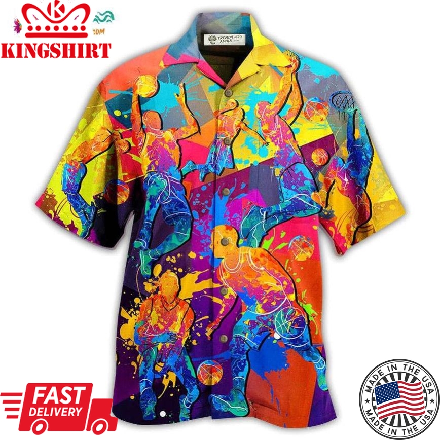 Basketball Love Color Hawaiian Shirt