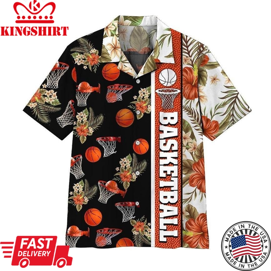 Basketball Trendy Hawaiian Shirt Adult