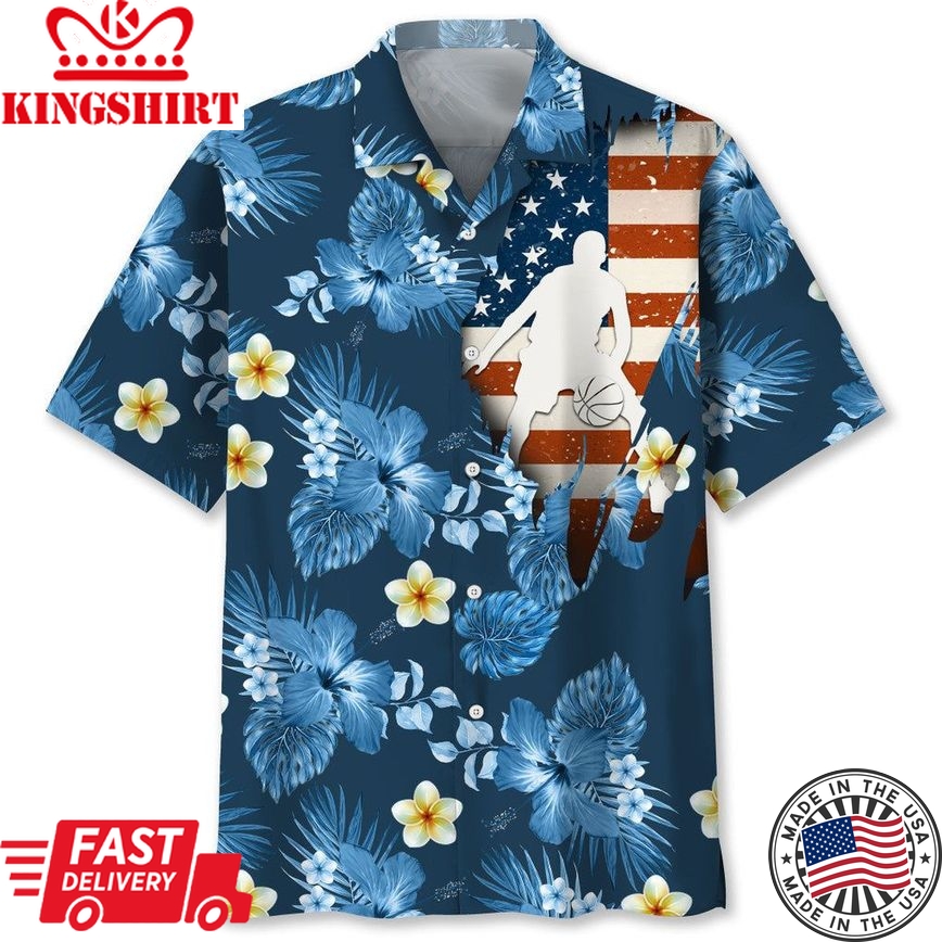 Basketball Usa Tropical Trendy Hawaiian Shirt