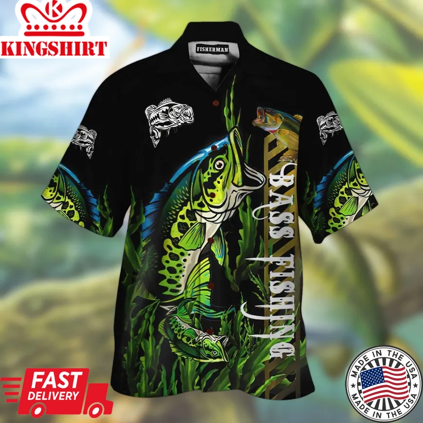 Bass Fish Trendy Hawaiian Shirt