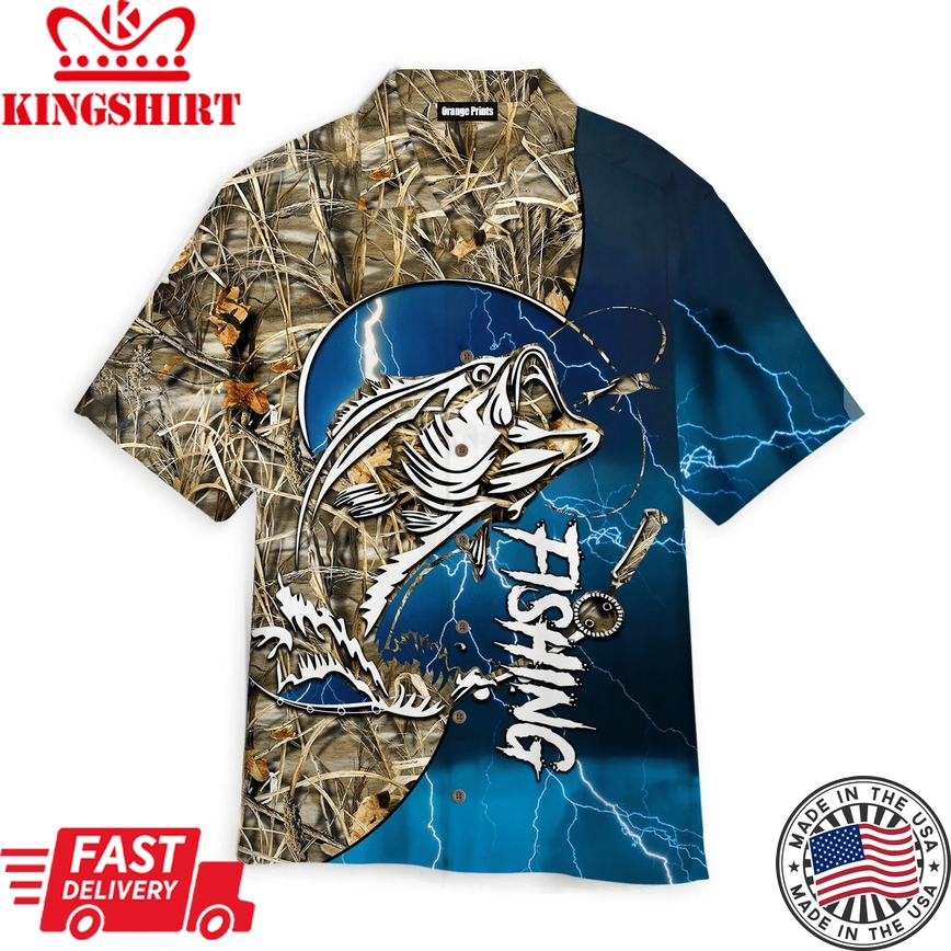 Bass Fishing Aloha Trendy Hawaiian Shirts Aloha Shirt