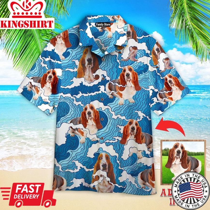 Basset Hound Dog Custom Hawaiian Shirt