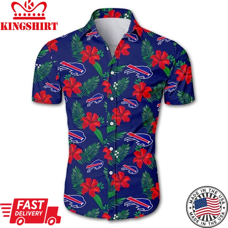 Be Bold with Buffalo Bills Hawaiian Shirt N39 - Tropical Flower Edition