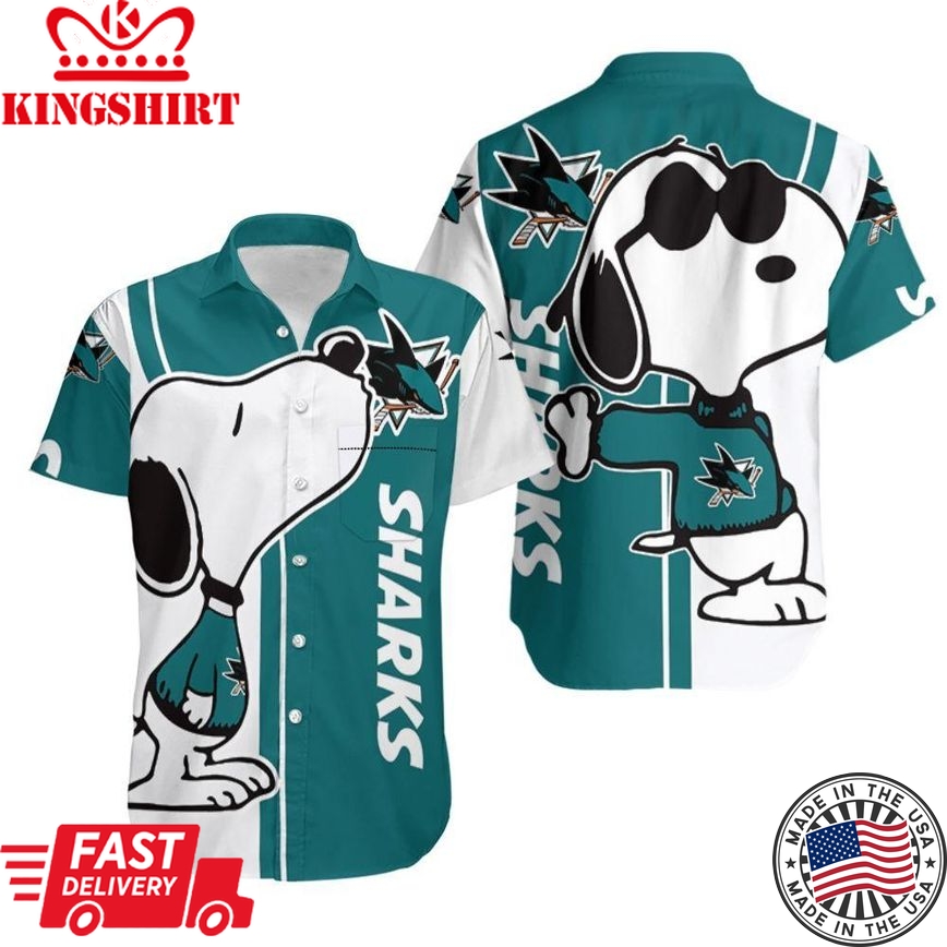 Beach San Jose Sharks Hawaiian Shirt Snoopy Lover All Over Print Printed