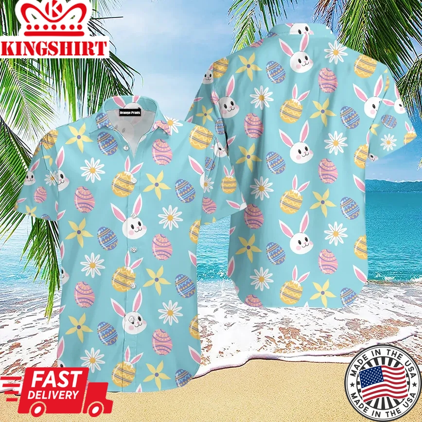 Beach Shirt Bunny Love Egg Happy Easter Day Trendy Hawaiian Shirt