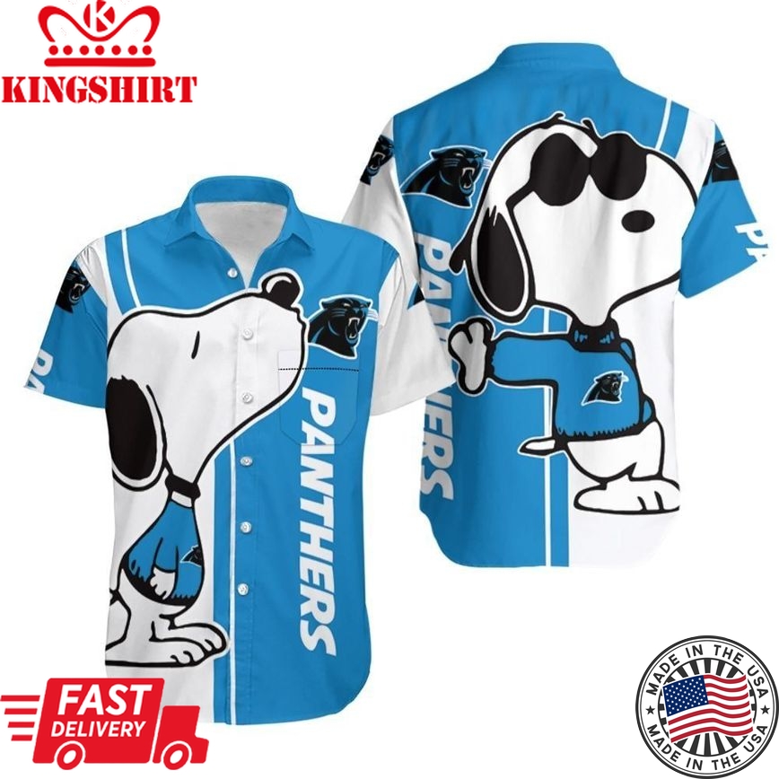 Beach Shirt Carolina Panthers Snoopy Lover All Over Print Printed Hawaiian Shirt Combo Beach