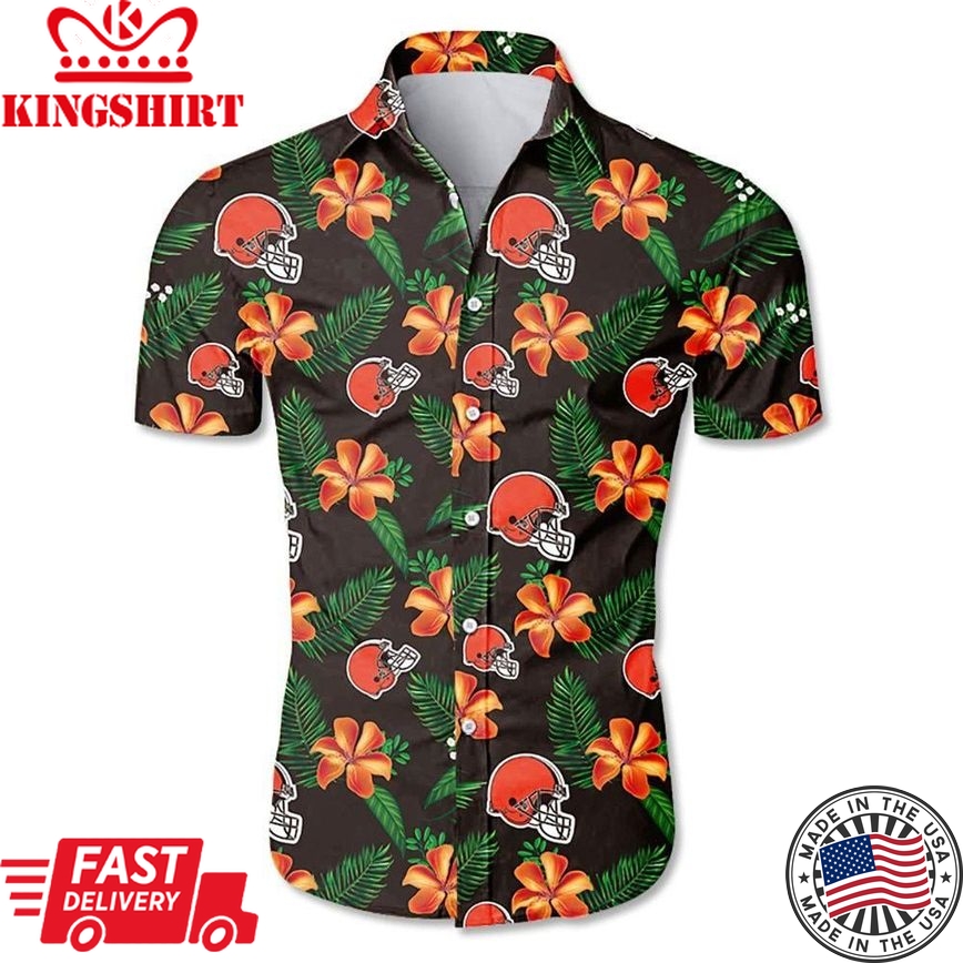 Beach Shirt Cleveland Browns Hawaiian Shirt Short Sleeve For Summer Collection Trending Hawaiian Shirts