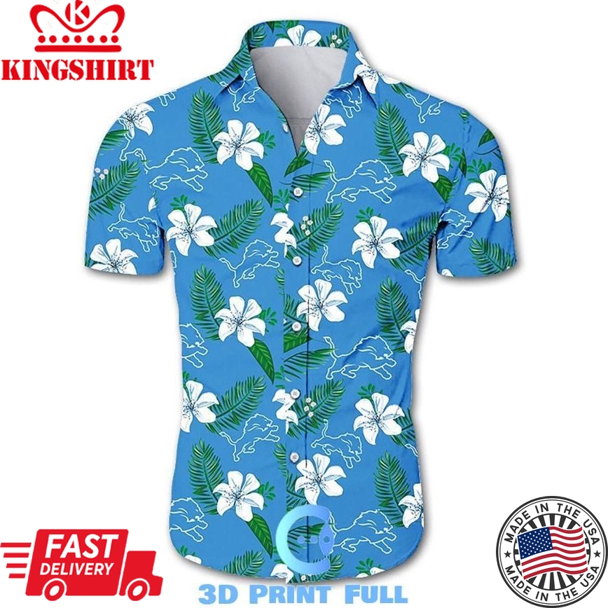 Beach Shirt Detroit Lions Hawaiian Shirt Short Sleeve For Summer Collection Trending Hawaiian Shirts