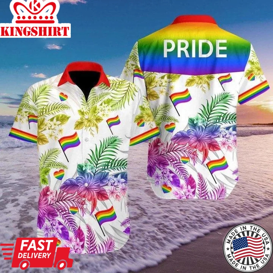 Beach Shirt Hawaiians Lgbt Pride 3D, Hawaiian Shirt