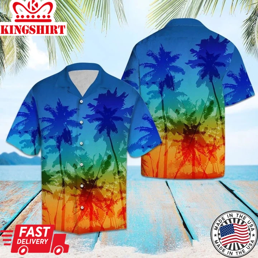 Beach Shirt Lgbt Coconut Palm Hawaii Shirt , Pride Hawaiian Shirt