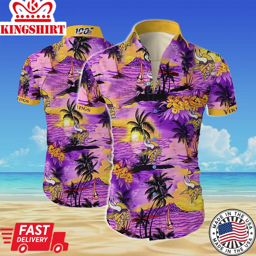 Beach Shirt Minnesota Vikings Team All Over Printed Hawaiian Shirt