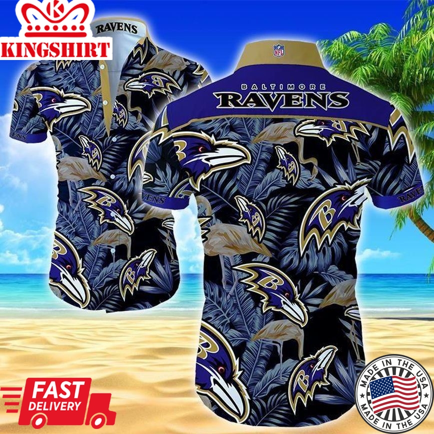 Beach Shirt NFL Baltimore Ravens Classic Premium Hawaiian Shirt