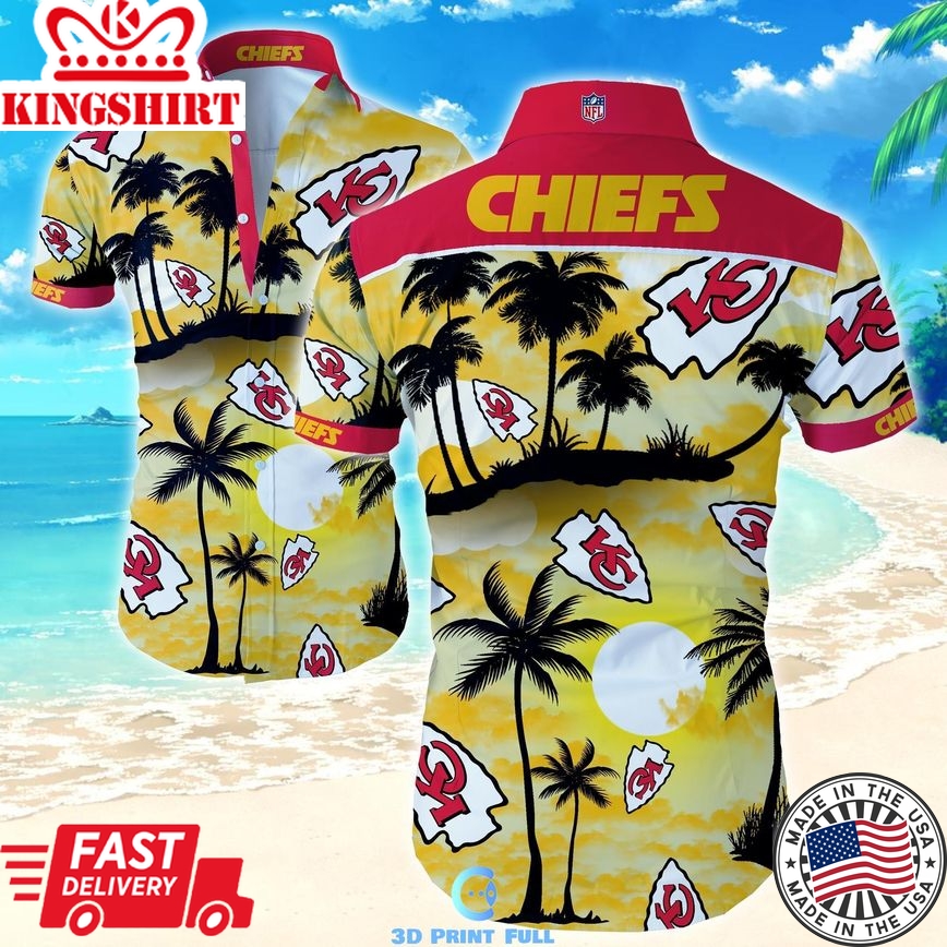 Beach Shirt NFL Kansas City Chiefs Hawaiian Shirt Summer Button Up