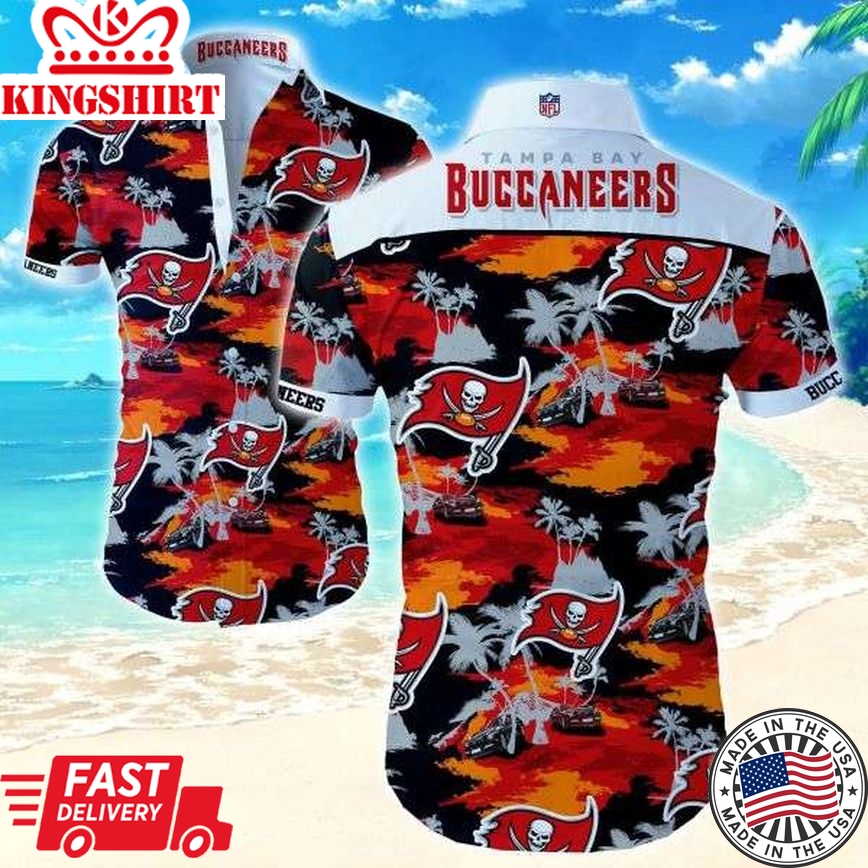 Beach Shirt NFL Tampa Bay Buccaneers Hawaiian Shirt Summer Button Up For Fans