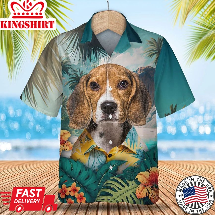 Beagle - 3D Tropical Trendy Hawaiian Shirt