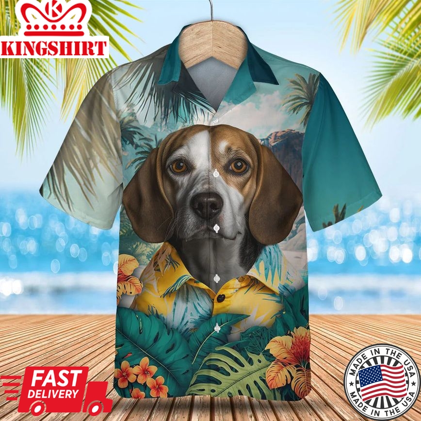 Beagle Ai - 3D Tropical Trendy Hawaiian Shirt