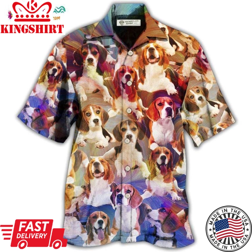 Beagle Dog Cool Vintage Style Hawaiian Shirt