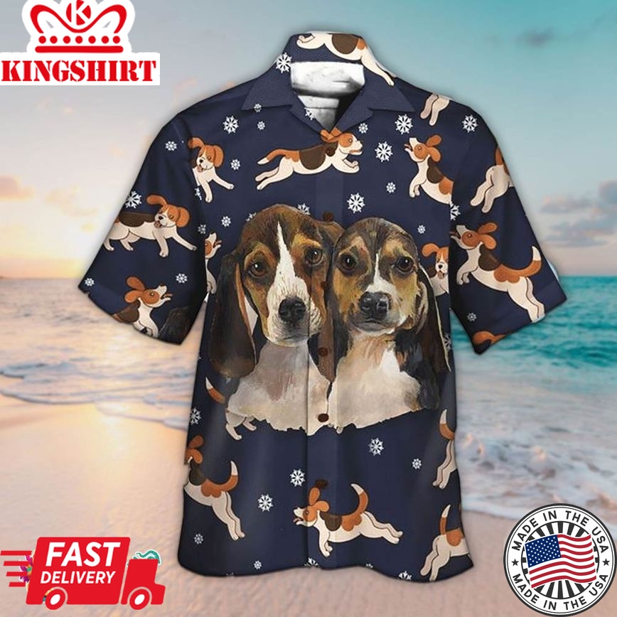 Beagle Hawaiian Shirt Beagle Couple And Cartoon Hawaiian Aloha Beach Shirt