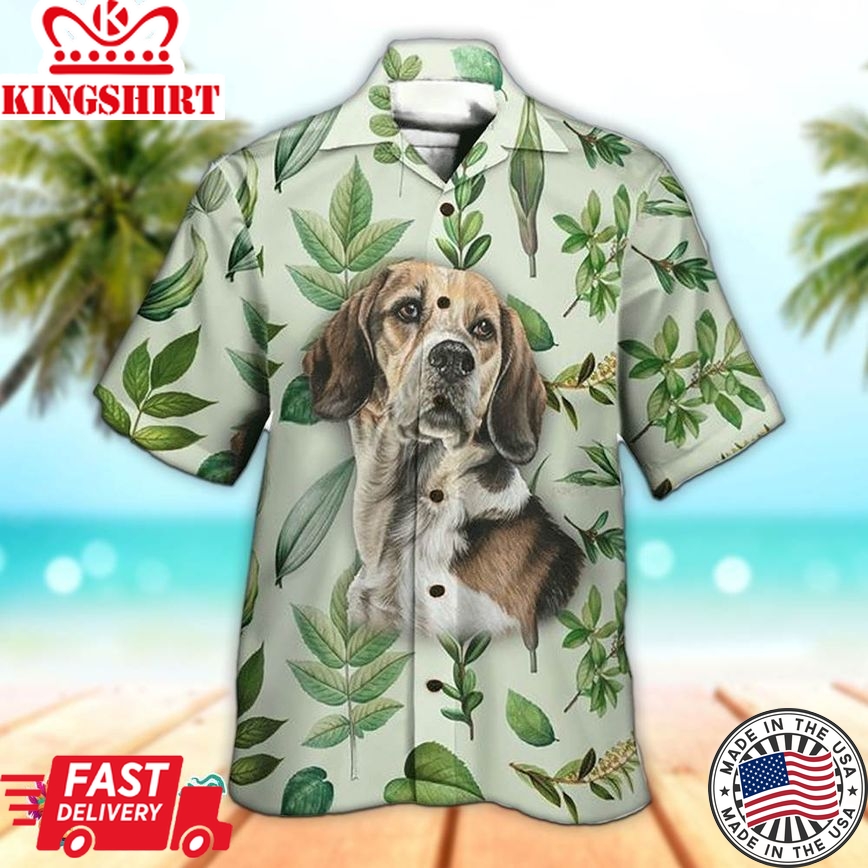 Beagle Hawaiian Shirt Beagle With Plant Hawaiian Aloha Beach Shirt