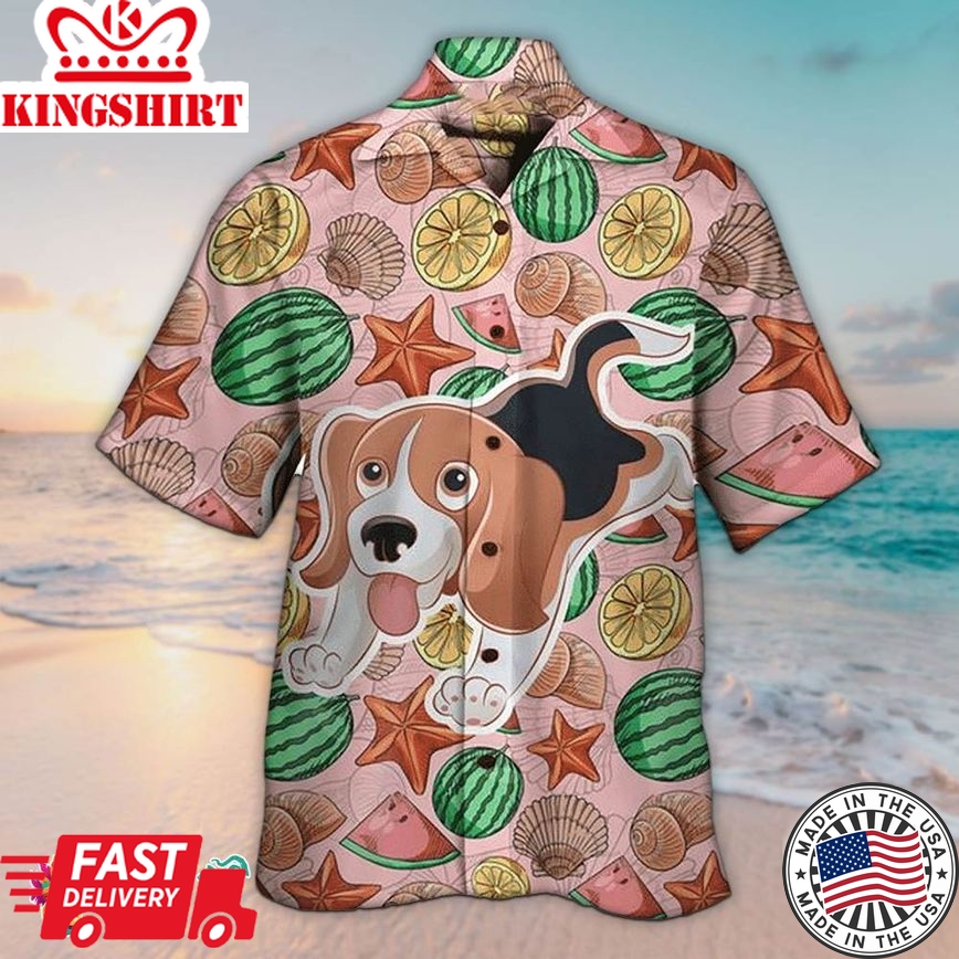 Beagle Hawaiian Shirt Cartoon Beagle Cute, Aloha Hawaiian Shirts