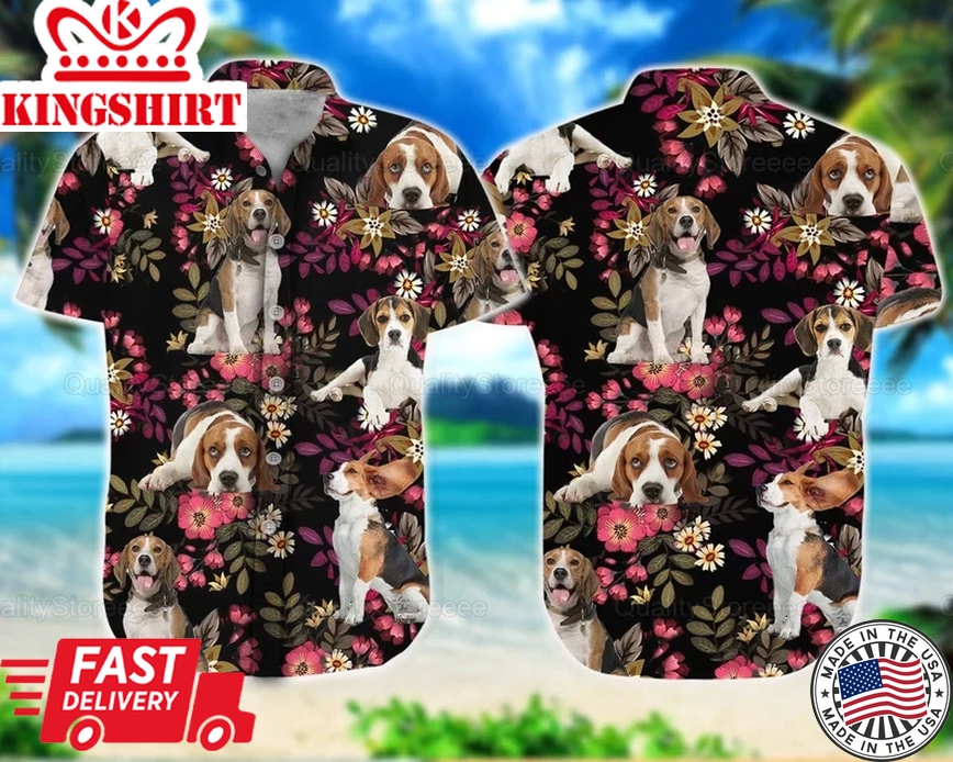 Beagle Trendy Hawaiian Shirt, Beagle Tropical Trendy Hawaiian Shirt, Beagle Shirt, Beagle Hawaii Shirt, Shirt For Men