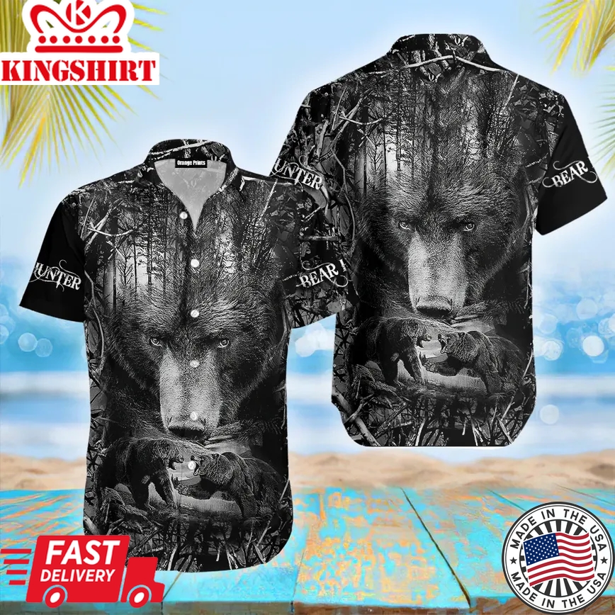 Bear Hunter Trendy Hawaiian Shirt